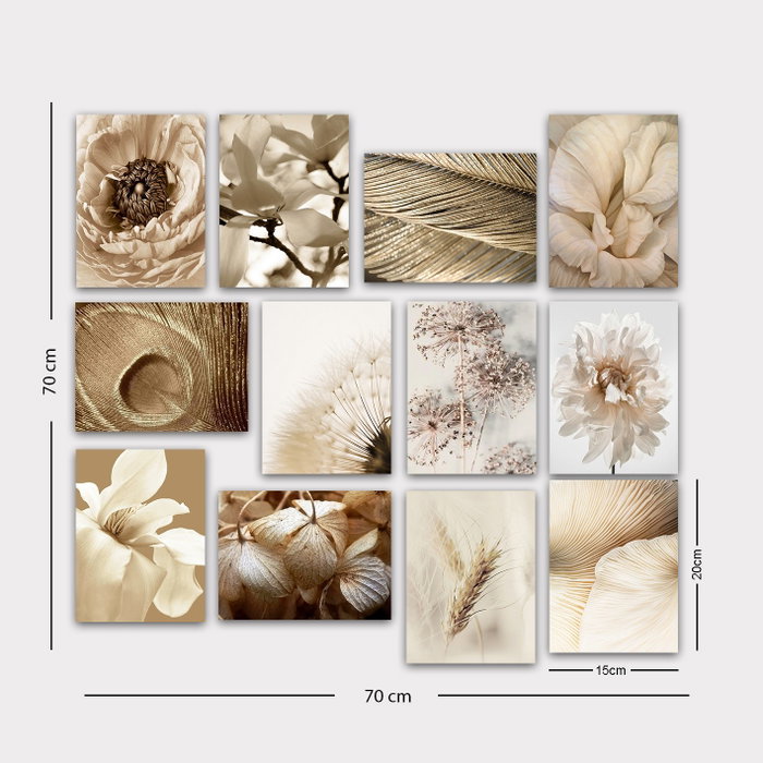Wallity Colección Unknown 12 Piezas de Cuadros Decorativos MDF